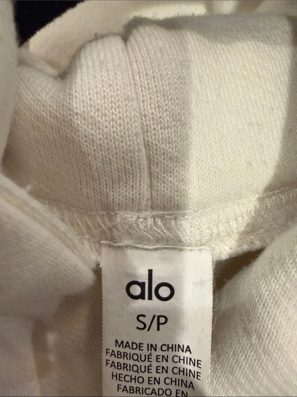 ALO 2-piece Cream Sleeveless Hoodie & Shorts Set
